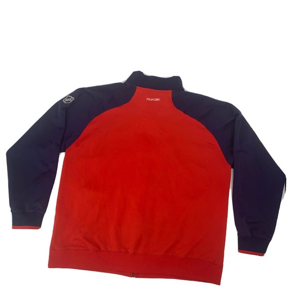 Men’s Reebok Center Ice Collection New York Rangers Full Zip Jacket Blue Red 2XL - Picture 5 of 9